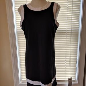 Black Dress with White accent